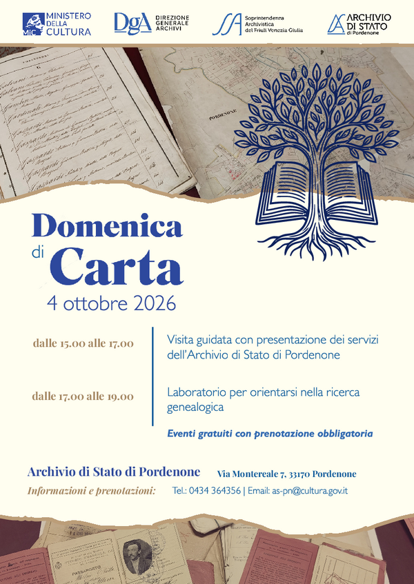 Locandina dell'iniziativa