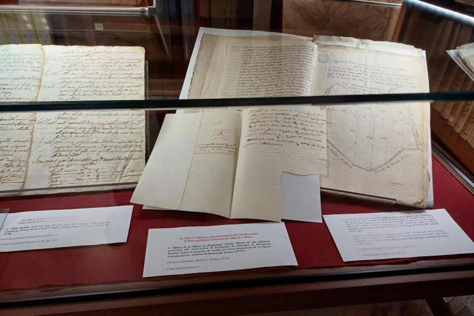 Teca per esposizione di documenti utilizzata in occasioni di mostre