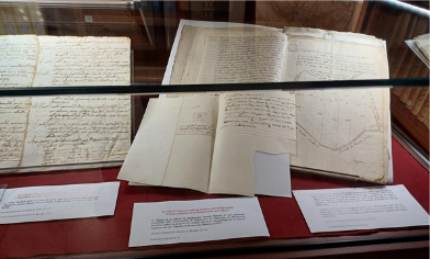 Teca per esposizione dei documenti